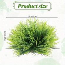 2pcs Artificial Aquarium Plants - Fresh Green Plastic Aquarium Decor, Assorted Sizes, PVC Material, Ideal For Aquatic Pet Lovers, Fish Tank Accessories - Happy Aquarium - View 2