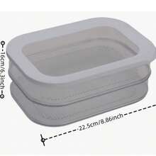 1Set 3-Layer  Meat Container For Fridge, Bacon Lunch Meat Container For Refrigerator, Meal Prep Containers, Stackable Food Storage Boxes With Lid - Clear - View 9