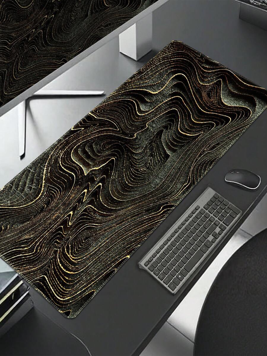 Tapis de souris de jeu E-Sports, convient pour le travail à domicile et au bureau, tapis d'expansion pour clavier d'ordinateur et ordinateur portable, grand tapis de table avec base en caoutchouc antidérapante et bordure cousue, décoration de bureau - Voir 1