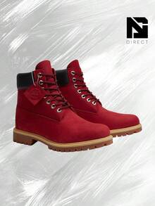 Timberland 6" Premium Waterproof Boot Dark Red Nubuck– Men's Lifestyle Sneakers – Shoes For Man -Vintage-Spring & Summer-Inspired Running Shoes, Shock-Absorbing Comfort, Gym To Streetwear Casual Wear-Mother's Day Gifts-Father's Day Gift-TB0A41MWEQ1 - Dark Red - 查看 2