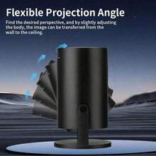 Proyector portátil mini 1080P - Ángulo ajustable flexible de 180° y enfoque rápido instantáneo, compatible con WiFi Bluetooth y espejeo de pantalla inalámbrico - Compatible con dispositivos iOS/Android/Windows, incluye control remoto para cine en casa, campamento al aire libre, Airbnb, teléfonos inteligentes/dispositivos USB - Negro - Ver 9