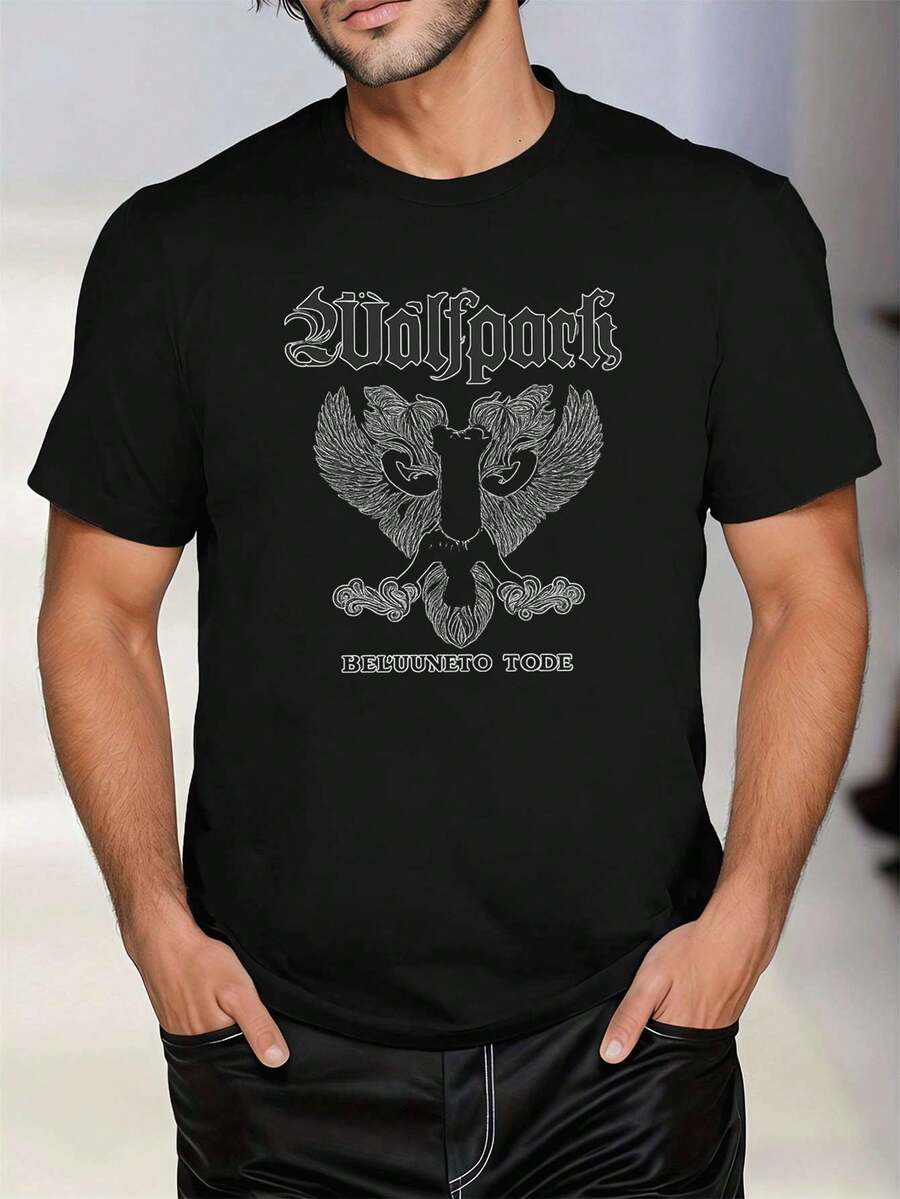 T-shirts i stora storlekar för män - Svart - Visa 1