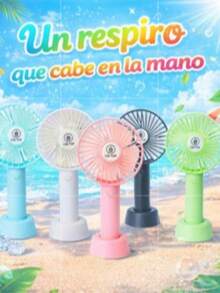 Portable Handheld Fan 800mAh Rechargeable Easy Button Strong Air Quiet Compact Lightweight Ideal For Daily Heat - Azul - View 5