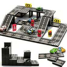 42pcs Magnetic Track Set, Suitable For Pulling Cars, Magnetic Building Blocks, Creative Assembly Toys, Educational Magnetic Toys, Suitable For Boys And Girls - Multicolor - View 2