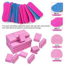150pcs Cute Pink Nail File And Buffer Set, Includes 50pcs Mini Sponge Blocks + 100pcs Disposable Nail Files, Professional Manicure Tools Suitable For Beauty Salon And Home - Multicolor - View 7