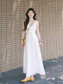 Women Long Dresses - White - View 5
