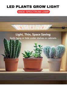 ONELEDWANGRX 1件 5V USB 面板燈，自動開關設定，全光譜陽光 LED 植物生長燈，1 個控制器可分別控制 1 至 4 個面板，適用於室內植物生長，定時可調光超薄燈，適用於櫥櫃下方、植物幼苗、花卉、蔬菜 - 白色 - 查看 3
