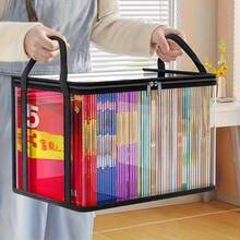 2pcs Large Clear Plastic Storage Box With Lid, Stackable Organizer Bin For Home & Office, Heavy Duty Container For Clothes, Books, Snacks - 2PCS - View 7