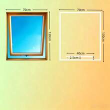 Upgraded Zippered Skylight Mosquito Screen Mesh, Window Bottom Zipper, Easy Opening And Closing, Zippered Window Screen, Breathable, Simple Installation - White Mesh Bottom Zipper - View 3