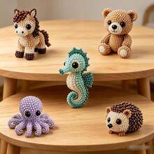 DIY Animal Beading Kit, Cute Bead Craft Animal Set With Colorful Beads And Instructions, Handmade Creative Jewelry Art Craft Kit, DIY Animals Beadwork Craft Kits For Adults - Raccoon - View 7