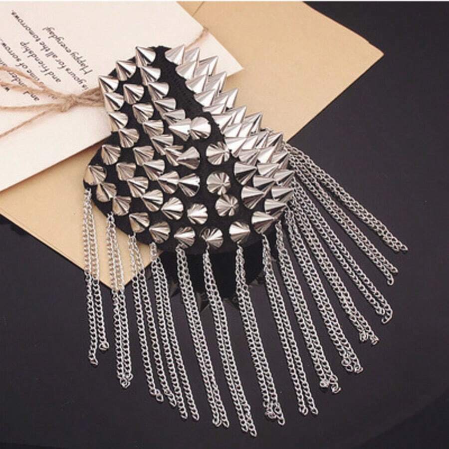 1 chiếc ghim cài áo hình bầu dục đính pha lê trắng, thiết kế độc đáo, thời trang và tinh tế, thích hợp cho nam giới đeo hàng ngày khi đi làm hoặc đi làm. - Nhiều màu - Xem 1