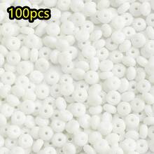 Fashion 6mm Glass Rondelle Beads Cute Mint White UFO Shape Abacus Spacer Beads Jade Like Frosted Discs For DIY Bracelet Necklace Jewelry Making Summer Boho Handcraft Accessories - Abacus Beads - View 17
