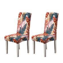 1/2/4/6pcs Printed Elastic Chair Covers, Full Coverage Chair Slipcovers For Home, Hotel, Restaurant, Dining Room, All Season Use - Multicolor - View 34