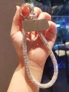 1PC Rhinestone Fashion Diamond Phone Lanyard For Women Keychain Wrist Strap Charm Crystals Short Sturdy Chic Phone Wristlet - Multicolor - View 3