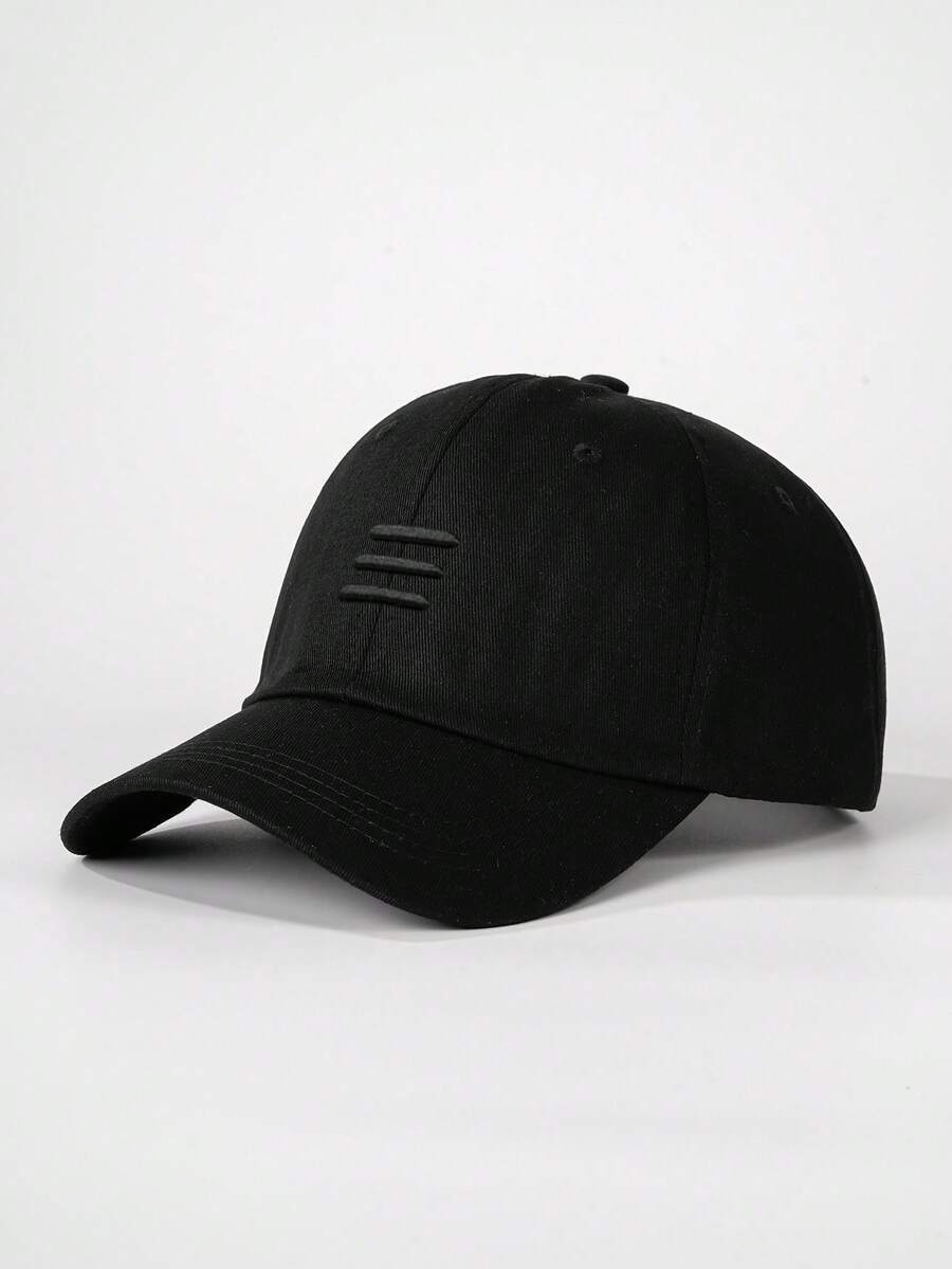 1pc Embroidered 3-Bar Adjustable Baseball Cap, Outdoor Sun Protection Casual Hat Suitable For Spring/Autumn Travel, Beach, Y2K Style For Young People - Baseball Cap - View 1