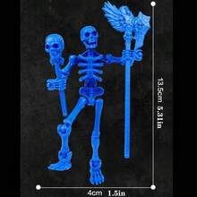 1pc 3D Articulated Posable Skeleton Action Figure, Multi-Joint Movable Doll, DIY Puzzle Toy, Creative Gag Gift Halloween - Yellow - View 3