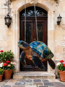 1pc Acrylic Sea Turtle Sunshade - Stained Glass Effect, Ocean Theme Hanging Decoration, Suitable For All Seasons, Home Decor, Room Decor, Office Desk Ornament, Wedding, Party, Balcony, Unique Home And Garden Arrangement, Gift For Women, Mother's Day Gift, Gift For Male And Female Classmates, Graduation Season Gift, Garden Decor, Outdoor Garden Decoration - Multiple Styles - View 3