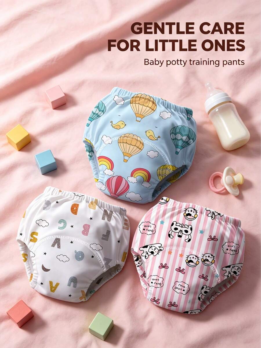 3pcs Versatile All-Season Potty Training Pants For Infants & Toddlers ...