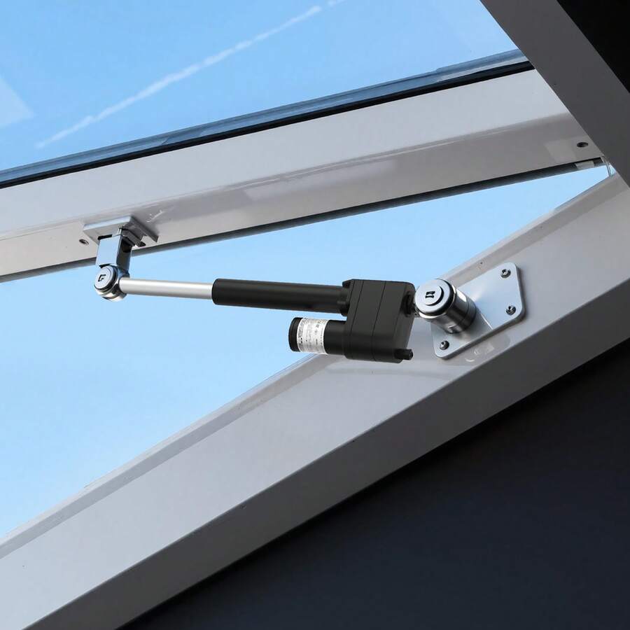 12-V-Linearantrieb, 150 mm Hub, 9000 N, Linear Actuator, IP65, wasserdicht, 5 mm/s, Lineartechnik-Aktuatoren mit Montagehalterungen für Industriemaschinenbehälter, schwere Hebesysteme - Überlast 9000N 6 Zoll - Übersicht 1