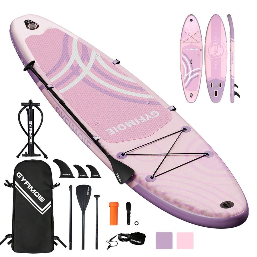 335cm Stand Up Paddle Board With All Accessories Kits, Premium Inflatable SUP Paddleboard With Hand Pump,Backpack,Non-Slip Deck For Adults & Youth Of All Levels - Pink - View 1