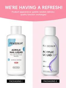 PEACECOLOR Acrylic Nail Art Kit-Nail Art Manicure Set Acrylic Powder Brush Glitter File French Tips UV LED Lamp Base & Top Coat Nail Art Decoration Tools Kit For Beginners With Everything At Home - 04多色 - 查看 8