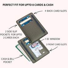 KAIDUCH 1pc Slim Card Wallet With Transparent ID Window Multi-Function Ultra Thin Mini Card Holder Coin Purse For Daily Use Front Pocket Wallet - Grey - View 2