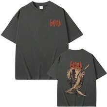 Camiseta Gráfica Vintage de Rock de la Banda de Metal Francesa Gojira, From Mars To Sirius Flying Whales, Moda Masculina y Femenina, Ropa Urbana de Talla Grande QUVM - Negro - Ver 3