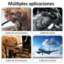 Organizador de Cables Cubre Cables Manguito de Gestión de Cable Auto Cierre Recoge Cables, Protector de Cables Escritorio, Esconder Cables, Protector Cable Negro - Blanco 3mx13mm - Ver 8