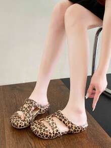 Women Slides - Leopard Print - View 6