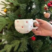 Minimalist Ceramic Asymmetrical Mug With Saucer, Breakfast Milk Cup, Coffee Cup, Office & Dorm Tableware Set - Multicolor - View 24