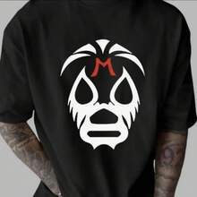 S-3XL Men's Wrestling Theme T-Shirt With Devil Dog Group Print, A194 Casual Summer T-Shirt, Crew Neck - 金色 - 查看 11