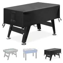 Foosball Table Cover Outdoor Waterproof Soccer Table Cover Heavy Duty Rectangular Patio Football Game - Black 210D - View 2