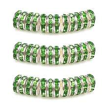 Rondelle Spacer Beads Round Crystal Czech Rhinestone For Bracelets Necklaces Jewelry Making Accessories - Trái cây xanh - Xem 7