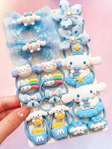 Miniso 18件套蝴蝶结发圈套装，方便实用，易于使用，是女性和成人日常必备的发饰，适合工作、旅行、聚会等场合，也是馈赠佳品。套装包含马尾辫发圈和发带。 - style2 - 查看 5