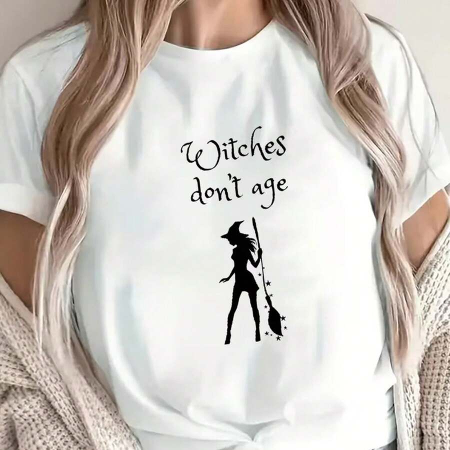 Printed T-Shirt For Men And Women - 白色 - 查看 1