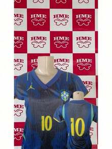 Women's Baby Look T-Shirt From Brazil, Blue And Black, 2026/27 Edition. - xanh dương và đen.GG - Xem 3