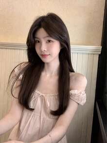 Off-Shoulder Chiffon Blouse, Unique Design, French Style Elegant Loose Top Pink Summer - Pink - View 8