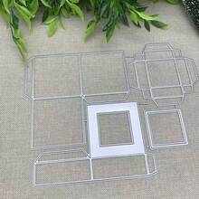 1个立方体盒子模具 金属切割模切 用于手工卡片制作 剪贴簿相册 纸张礼品 节日装饰 手工模板-Alinacutle - DIY 3D盒子 - 查看 4