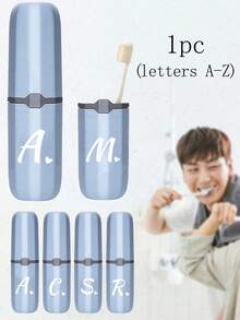 白色情書 A-Z 便攜式牙刷收納盒，保持牙刷清潔並隨身攜帶！旅行牙刷架、牙刷杯蓋，適用於旅行、露營、出差和學校，多功能牙刷杯 - 彩色 - 查看 2
