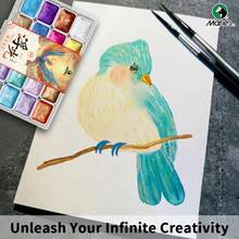 Marie's 20 Metallic Colors Watercolor Paint Set - Multiple Color Options With Pearlescent Effect, Portable Design, Easy To Mix, Widely Applicable Perfect For Art Enthusiasts, Professional Art Supplies For Drawing, Calligraphy, Watercolor, DIY - Single Piece - View 2