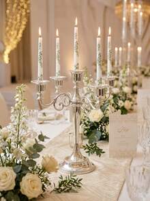Luxury Metal Candelabra, Gold Elegant Multi-Arm Candle Holder, Vintage European Club Home Decor, Wedding Decoration Candelabra, Table Centerpiece Decoration, Holiday Event Decor, Cafe Photography Accessory - Modern and Stylish - View 7