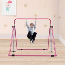 Children's Gymnastics Bar, Pink Adjustable Tilt Bar For Home Use, Freestanding Horizontal Bar, Junior Training Bar, Kids Gymnastics Bar For Girls, Toddlers, Junior Training - Pink - View 6
