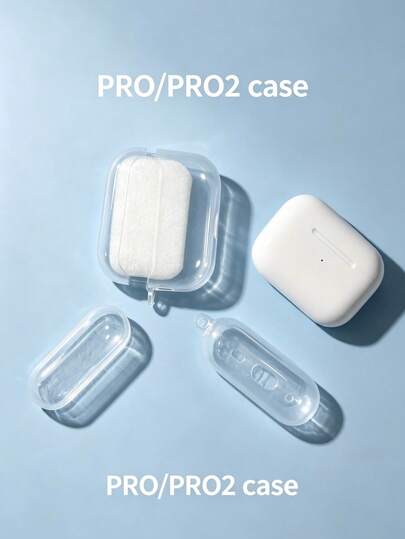 Transparent, Easy-To-Use White Protective Case Compatible With Apple Bluetooth Ear Covers; Scratch- And Drop-Resistant Protective Cover Compatible With Apple Bluetooth Ear Cover Cases.