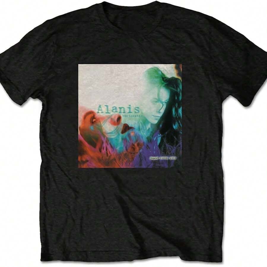 Morissette Alanis T Shirt Jagged Little Pill Logo New Unisex Black - Black - View 1