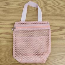 Atmungsaktive Mesh-Tragetasche, Tasche mit großer Kapazität, Handtasche mit glattem Reißverschluss, auslaufsichere und staubdichte Kulturtasche, waschbare Organizer-Tasche - Verschiedenfarbig - Übersicht 7