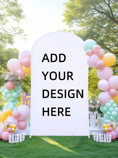 Customized Elastic Arch Backdrop, Elastic Fabric Banner Photography Prop Suitable For Birthday Party, Theme Party, Wedding Party Decoration, Photo Background, Birthday Party Decoration, Decorative Banner, Fashion Photo Background, High-Quality Fabric, Durable Material, Party Banner, Event Decoration, Event Planning, Home Decor