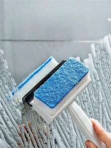 4-In-1 Glass Squeegee With Scraper And Sprayer, 3-In-1 Window Cleaner, Multi-Functional Handheld Window Scraper, Spray, Clean And Scrape, Suitable For Windows, Tiles, Car Windshield, Mirrors, Bathroom Cleaning, Kitchen, Bathroom, Home Supplies - Blue - View 9