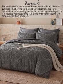 2/3pcs Gray Hollow Design Bedding Set - Includes 1 Duvet Cover And 1/2 Pillowcases (Inner Filling Not Included), Cute Fresh Bohemian Country Style, Lightweight And Breathable, Machine Washable - Grey - View 5