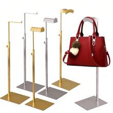 Stainless Steel Display Rack, Adjustable Round Inner Rod, Gold/Silver, Multi-Functional Display Box/Hat/Jewelry, Suitable For Home/Boutique, Durable Stainless Steel, Easy To Install - Multicolor - View 10