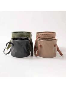 Portable 20 Liter Collapsible Water Bucket For Camping And Fishing - Chocolate - View 9